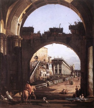  Bernardo Peintre - Capriccio du Capitole urbain Bernardo Bellotto